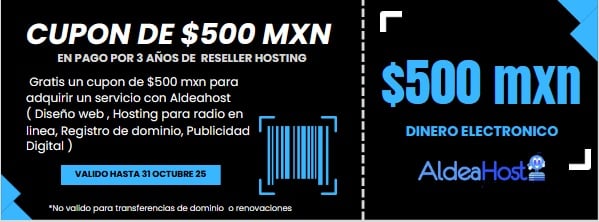 Reseller hosting En Mexico con Aldeahost Web Hosting