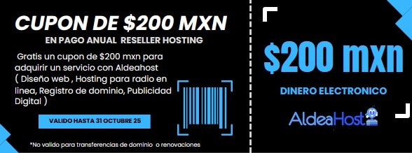 Reseller hosting En Mexico con Aldeahost Web Hosting